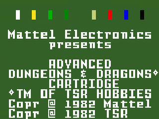 Advanced Dungeons And Dragons — écran titre