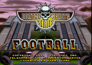 Brutal Sports Football — écran titre