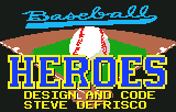 Baseball Heroes — écran titre