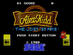 Alex Kidd - The Lost Stars — écran titre