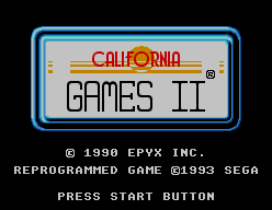 California Games 2 — écran titre