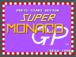 Super Monaco Gp — écran titre