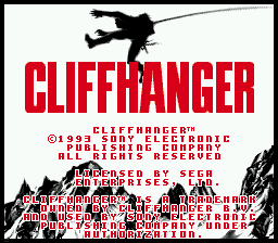 Cliffhanger — écran titre
