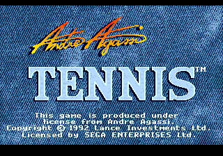 Andre Agassi Tennis — écran titre