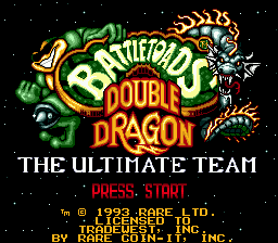 Battletoads And Double Dragon — écran titre
