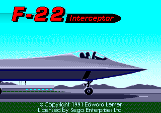F-22 Interceptor - Advanced Tactical Fighter — écran titre