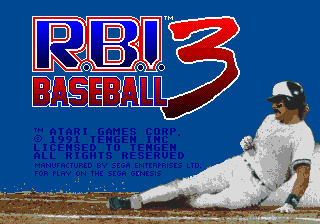 R.b.i. Baseball 3 — écran titre