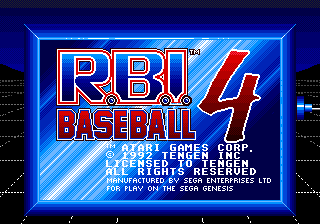 R.b.i. Baseball 4 — écran titre