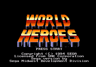 World Heroes — écran titre