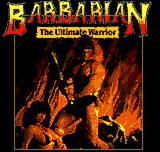 Barbarian - The Ultimate Warrior — écran titre