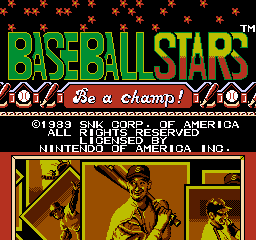 Baseball Stars — écran titre