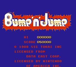 Bump 'n' Jump — écran titre