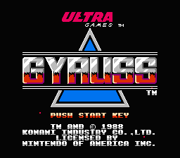 Gyruss — écran titre