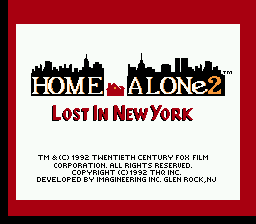 Home Alone 2 - Lost In New York — écran titre