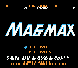 Magmax — écran titre