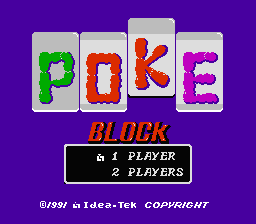 Poke Block — écran titre