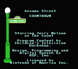 Sesame Street Countdown — écran titre
