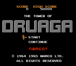 Tower Of Druaga, The — écran titre