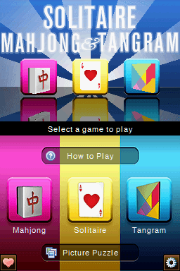 3 In 1 - Solitaire, Mahjong And Tangram — écran titre