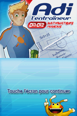 Adi L'entraineur - Mathematiques, Francais Ce1-ce2 — écran titre