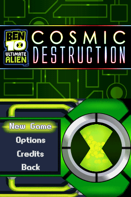 Ben 10 Ultimate Alien - Cosmic Destruction — écran titre
