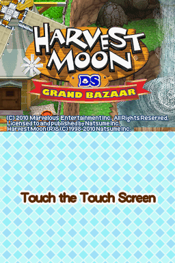 Harvest Moon - Grand Bazaar — écran titre