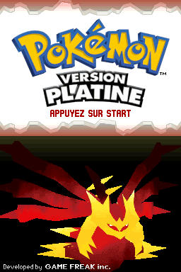 Pokémon - Platinum Version — écran titre
