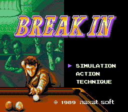 Break In — écran titre