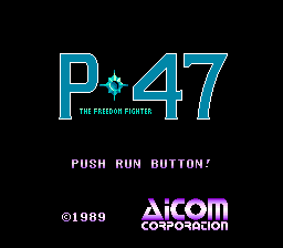P-47 - The Freedom Fighter — écran titre