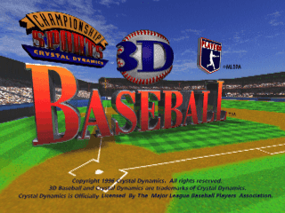 3d Baseball — écran titre