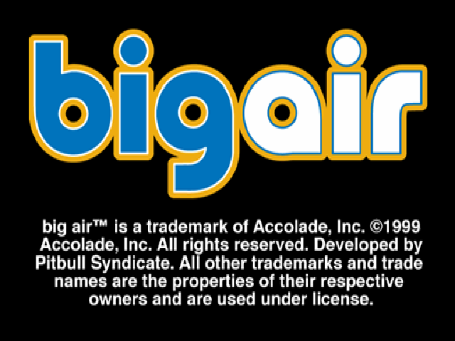 Big Air — écran titre