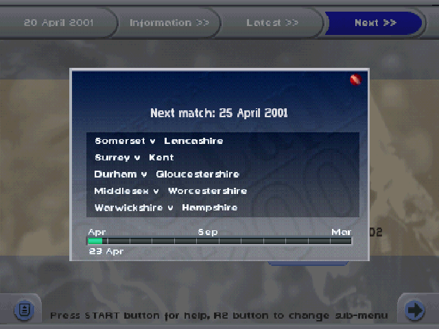 International Cricket Captain 2001 - Ashes Edition — screenshot