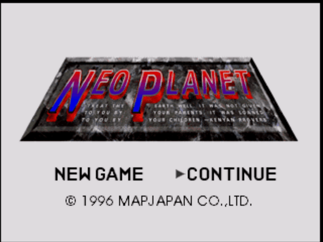 Neo Planet — écran titre