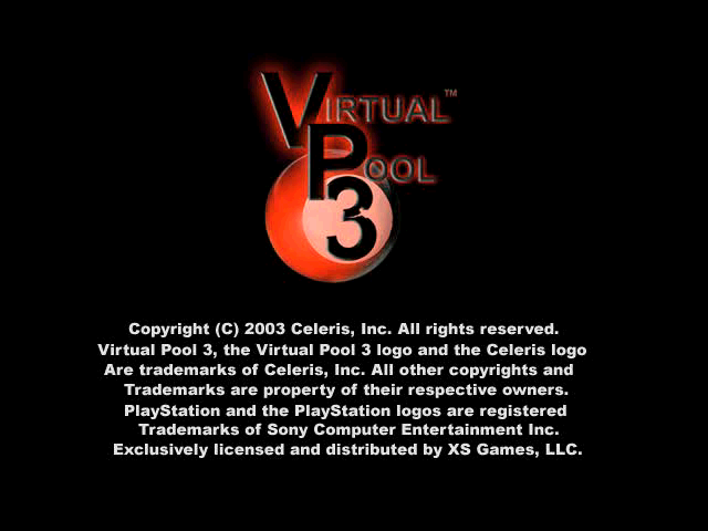 Virtual Pool 3 — écran titre