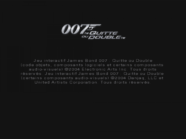 007 - Everything Or Nothing — écran titre
