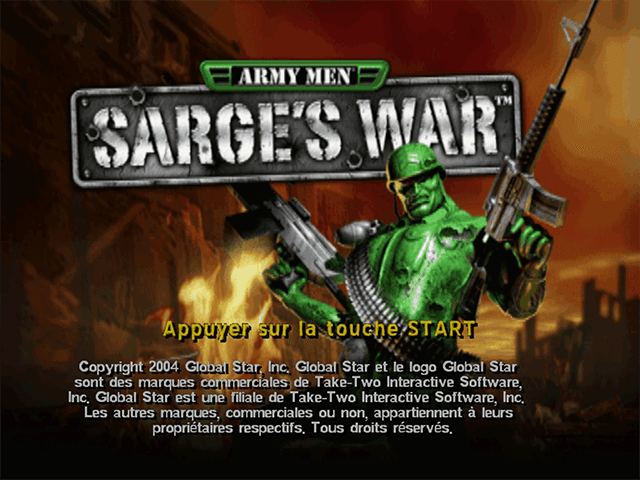 Army Men - Sarge's War — écran titre