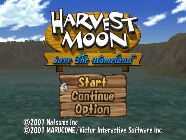 Harvest Moon - Save The Homeland — écran titre