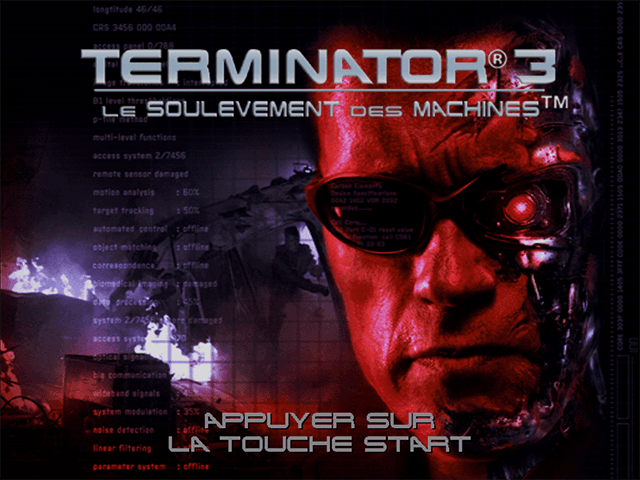 Terminator 3 - Le Soulèvement Des Machines — écran titre