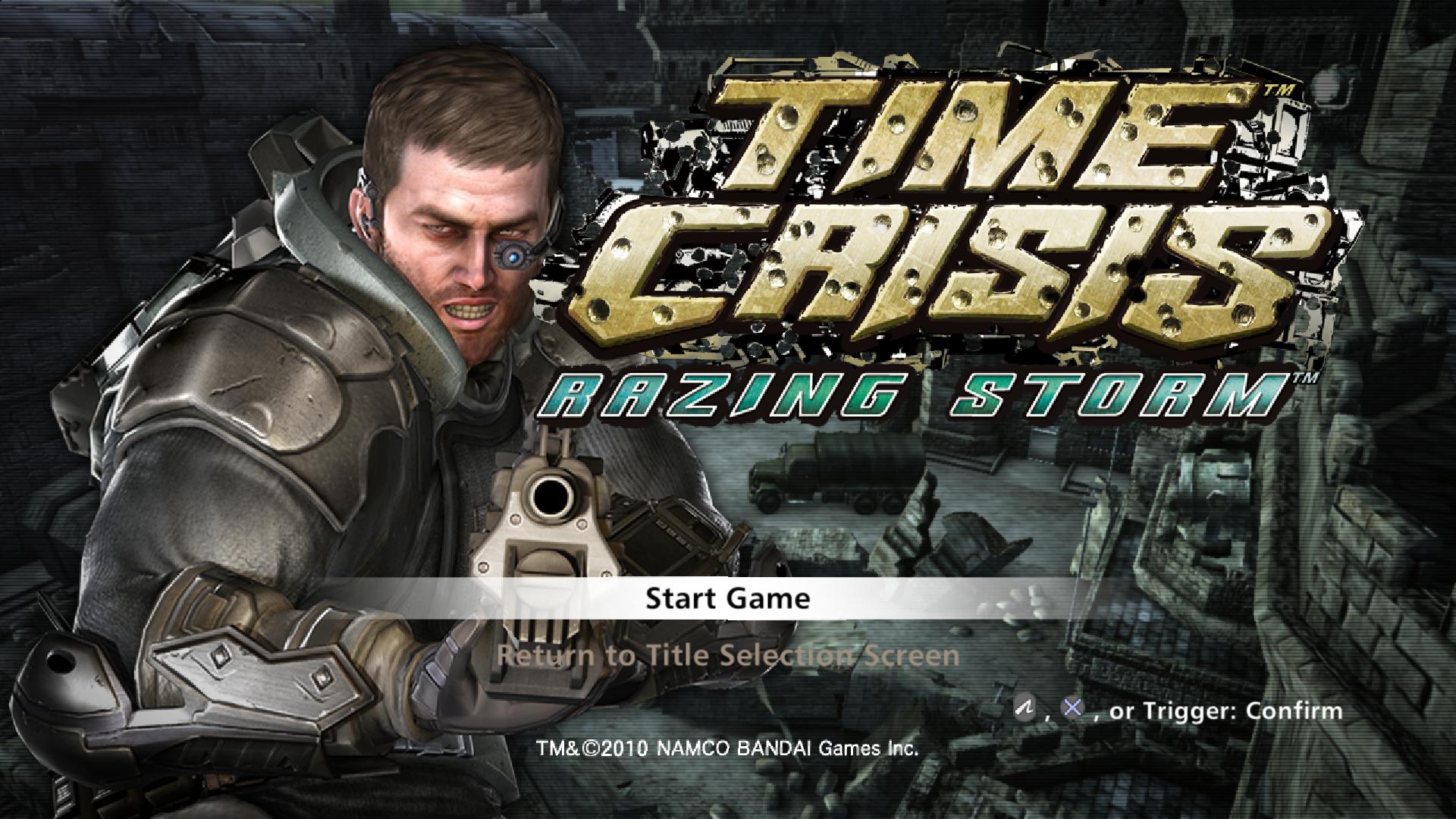 Time Crisis - Razing Storm — écran titre