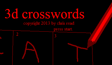 3D Crosswords — écran titre
