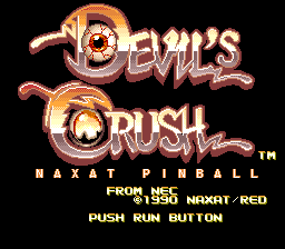Devil's Crush (TGX) — écran titre