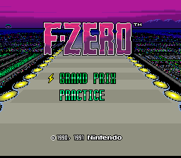 F-Zero (SNES) — écran titre