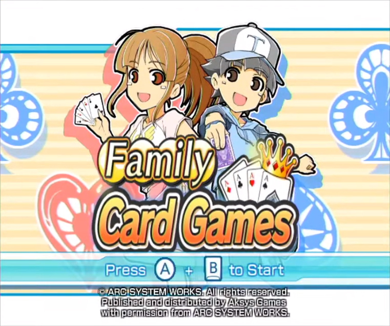 Family Card Games — écran titre
