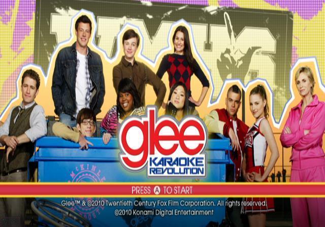 Glee Karaoke Revolution — écran titre
