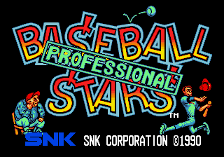 Baseball Stars Professional — écran titre