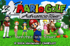 Mario Golf - Advance Tour — écran titre