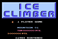 Animal Crossing - Ice Climber — écran titre