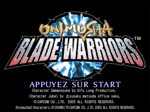 Onimusha - Blade Warriors — écran titre
