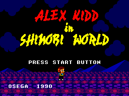 Alex Kidd In Shinobi World — écran titre